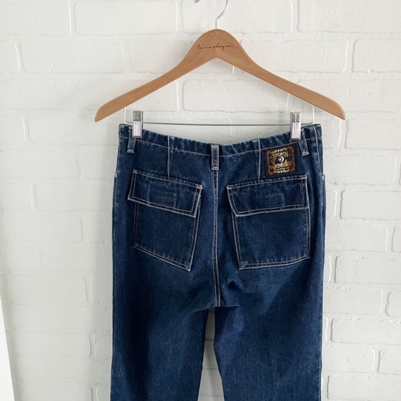 Vintage Women’s Denim Jeans Bebop Second Generation Dark Wash Sherpa Pocket Sz 7 - Picture 7 of 16
